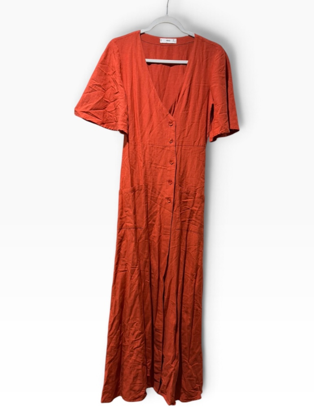 MNG Mango Maxi Dress Women's Size 4 in burnt orange